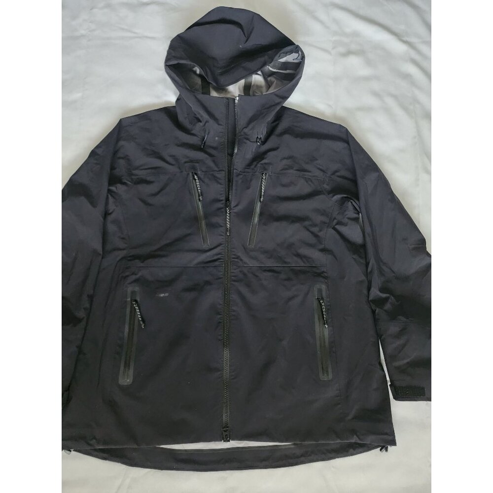 Lands' End‎ Kids Unisex Black Full Zip Front Hooded Windbreaker Size L (14-16) - Picture 4 of 14